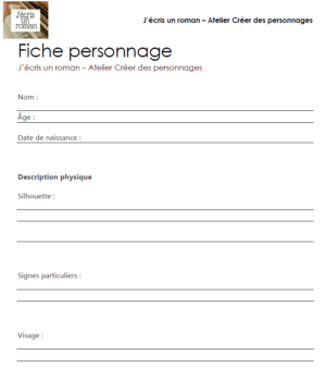 fiche personnage exemple